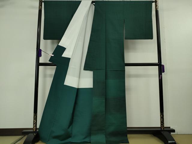 平和屋本店●極上　伝統工芸士　曽根武勇　訪問着　お召地　市松文様　逸品　DZAB9266kh6