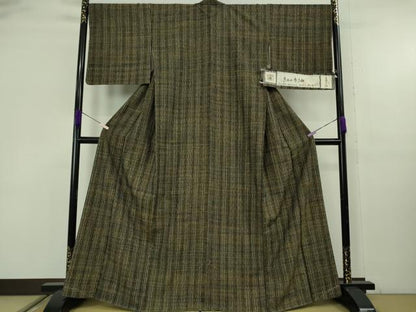 平和屋本店●極上　真綿手引紬　紅の手紬　新田工房　よねざわ　証紙付き　逸品　未使用　DZAB9269kh6