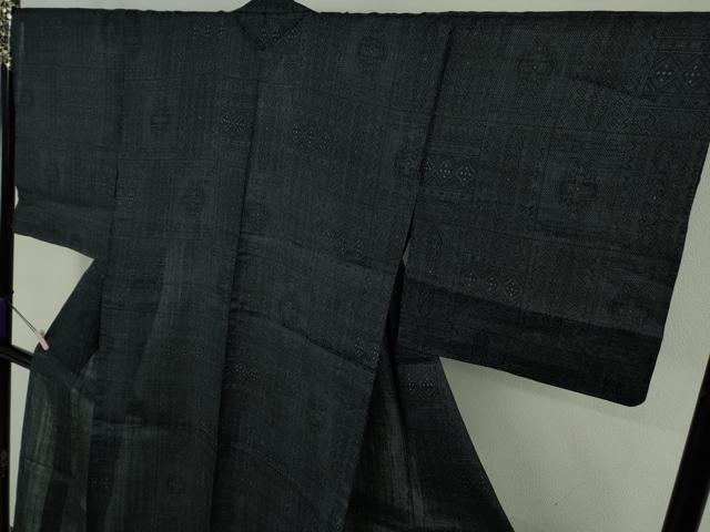 平和屋本店＊極上　夏物　重要無形文化財　本場宮古上布　苧麻　吉祥文　松坂屋扱い　逸品　DZAB9276kh6