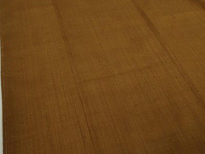 平和屋本店●極上　浦野理一　経節紬　色無地　濃い黄橡色　逸品　未使用　DZAB9282kh6
