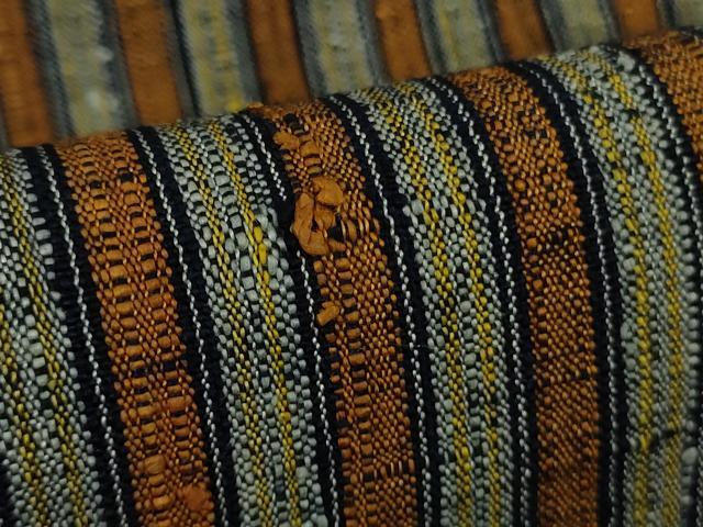 平和屋本店●極上　浦野理一　経節紬　縞　逸品　未使用　DZAB9294kh6