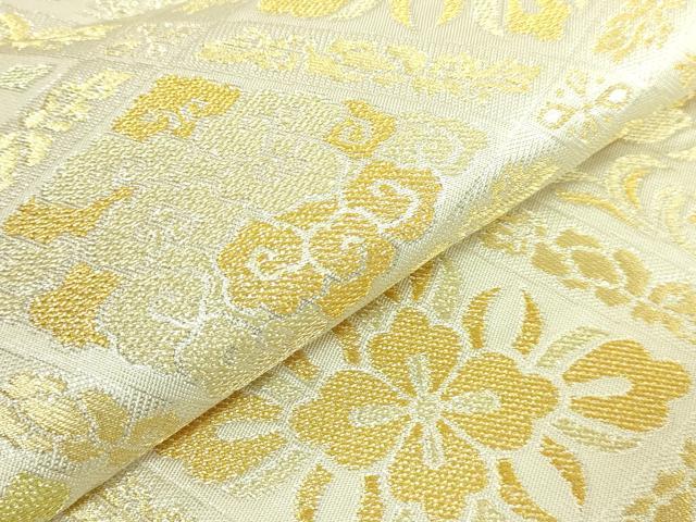 平和屋着物●極上　西陣　川島織物　六通柄　本袋帯　花菱文　金銀糸　逸品　DZAB9309kh6