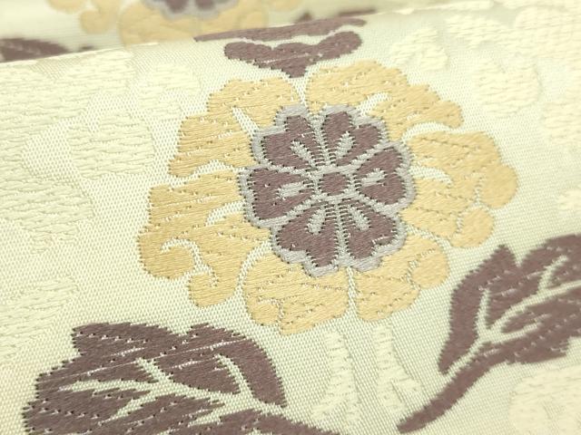 平和屋着物●極上　六通柄袋帯　唐織　王朝むらさき　珍獣花文　鈴乃屋扱い　逸品　未使用　DZAB9312kh6