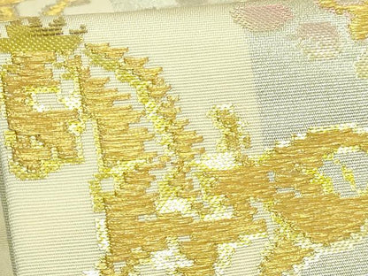 平和屋本店●最高級　龍村平蔵製　六通柄　本袋帯　円文白虎錦　金銀糸　逸品　DZAB9315kh6