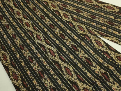 平和屋着物●極上　工芸染織　むら田　九寸名古屋帯　イカット　綿　たとう紙付き　逸品　DZAB9324kh6