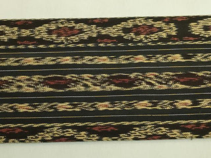 平和屋着物●極上　工芸染織　むら田　九寸名古屋帯　イカット　綿　たとう紙付き　逸品　DZAB9324kh6