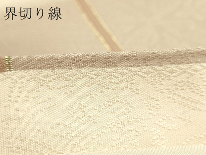 平和屋着物●極上　織楽浅野　全通柄袋帯　唐織　七宝花文　金糸　逸品　DZAB9327kh6