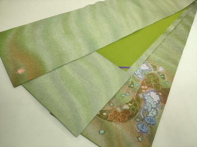 平和屋本店●極上　久保田一竹　幻の辻が花　太鼓柄袋帯　金通し地　逸品　DZAB9332kh6