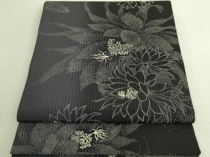 平和屋着物●極上　全通柄袋帯　印傳　枝花文　逸品　DZAB9337kh6