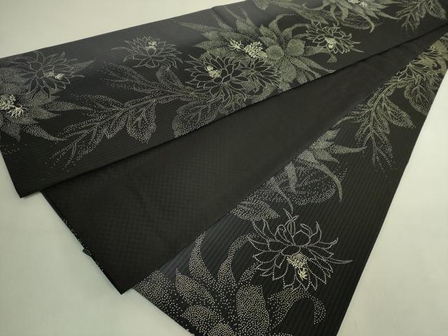 平和屋着物●極上　全通柄袋帯　印傳　枝花文　逸品　DZAB9337kh6