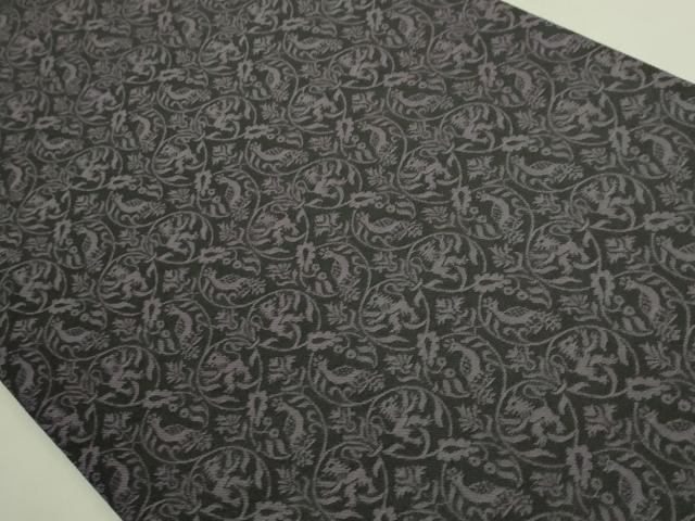 平和屋着物●極上　西陣　まいづる謹製　六通柄袋帯　いわれ帯　正倉院花文　黒地　銀糸　やまと誂製　逸品　DZAB9338kh6