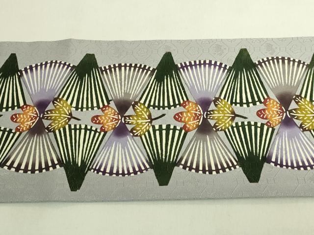 平和屋本店●極上　琉球やふそ紅型工房　九寸名古屋帯　屋富祖幸子　松ぼっくり　証紙付き　逸品　DZAB9340kh6