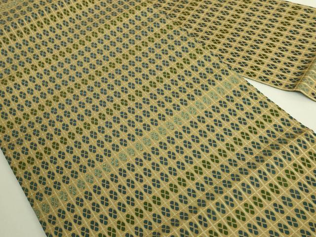 平和屋着物●極上　西陣　川島織物　九寸名古屋帯　格子　逸品　DZAB9345kh6