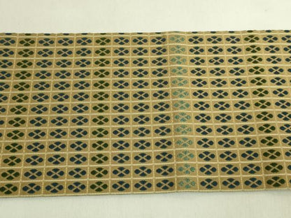 平和屋着物●極上　西陣　川島織物　九寸名古屋帯　格子　逸品　DZAB9345kh6