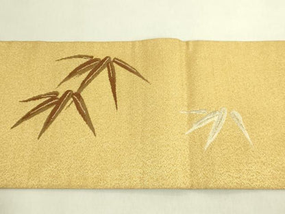 平和屋本店●極上　綴れ　九寸名古屋帯　虎　トラ　金糸　逸品　DZAB9353kh6