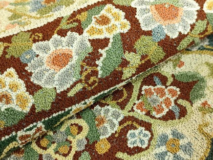 平和屋本店●最高級　中国三大刺繍　総相良刺繍　総刺繍　袋帯　200万粒　総詰　正倉院唐草　金糸　逸品　DZAB9359kh6