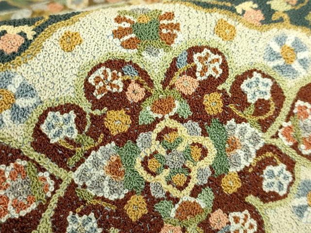 平和屋本店●最高級　中国三大刺繍　総相良刺繍　総刺繍　袋帯　200万粒　総詰　正倉院唐草　金糸　逸品　DZAB9359kh6