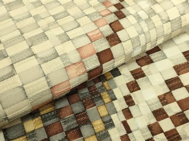平和屋本店●極上　銀座もとじ　ロートン織　道屯織　太鼓柄袋帯　逸品　DZAB9363kh6