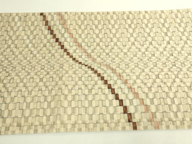 平和屋本店●極上　銀座もとじ　ロートン織　道屯織　太鼓柄袋帯　逸品　DZAB9363kh6