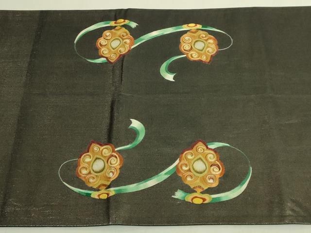 平和屋着物●極上　中国三大刺繍　蘇州刺繍　総手刺繍　太鼓柄袋帯　唐三彩馬　逸品　DZAB9367kh6