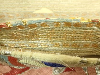 平和屋本店＊最高級　夏物　龍村平蔵製　丸帯　ローズ　金銀糸　逸品　DZAB9371kh6
