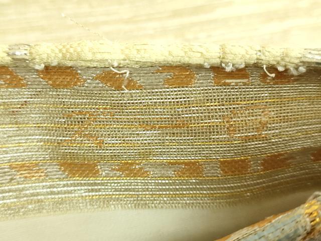 平和屋本店＊最高級　夏物　龍村平蔵製　丸帯　ローズ　金銀糸　逸品　DZAB9371kh6