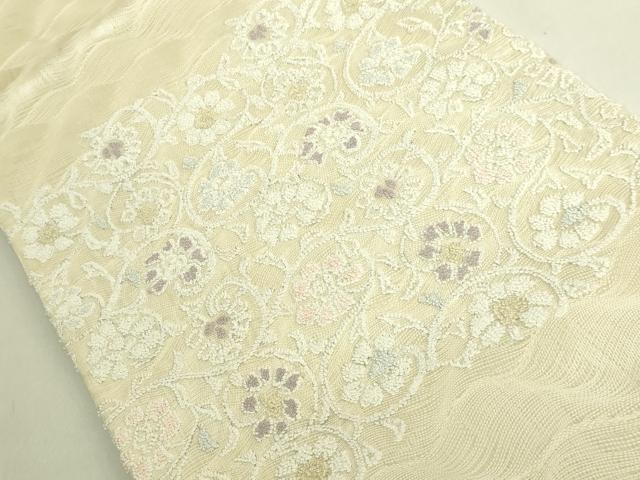 平和屋着物＊極上　夏物　中国三大刺繍　総相良刺繍　総刺繍　袋帯　すくい織　花唐草　逸品　未使用　DZAB9372kh6