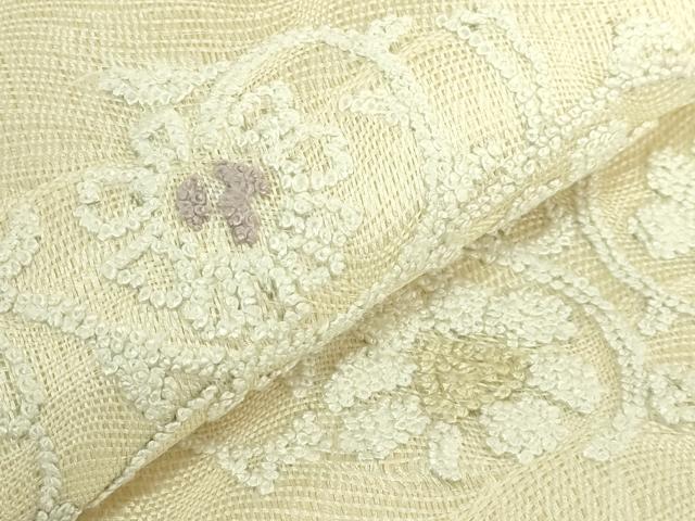 平和屋着物＊極上　夏物　中国三大刺繍　総相良刺繍　総刺繍　袋帯　すくい織　花唐草　逸品　未使用　DZAB9372kh6
