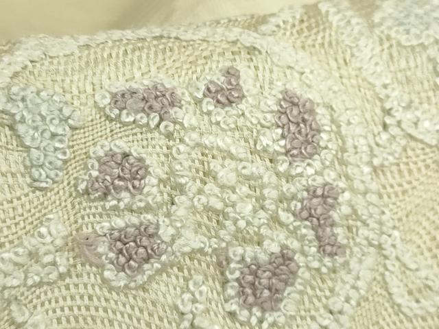 平和屋着物＊極上　夏物　中国三大刺繍　総相良刺繍　総刺繍　袋帯　すくい織　花唐草　逸品　未使用　DZAB9372kh6