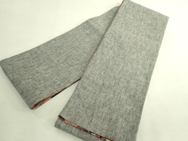 平和屋着物●極上　半幅帯　タコ　蛸　黒地　綿　逸品　DZAB9377kh6