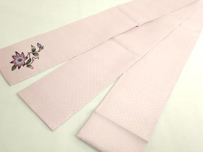 平和屋着物＊極上　夏物　本場琉球紅型　半幅帯　安里びんがた工房　安里和雄　鉄線花　証紙・反端付き　逸品　未使用　DZAB9381kh6