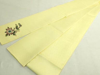 平和屋着物＊極上　夏物　本場琉球紅型　半幅帯　安里びんがた工房　安里和雄　鉄線花　証紙・反端付き　逸品　DZAB9382kh6
