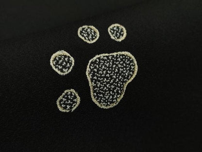平和屋本店●極上　池田重子コレクション　訪問着　猫　ネコ　黒地　金彩　逸品　未使用　DZAB9404kh6