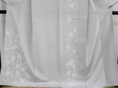 平和屋本店●極上　きもの志麻　岩下志麻ブランド　訪問着　葡萄唐草文　白藤色地　金彩　上代41万　反端付き　逸品　未使用　DZAB9405kh6