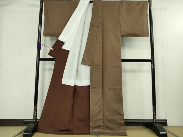 平和屋本店●希少　本場黄八丈　風通くずし　紬　逸品　未使用　DZAB9410kh6