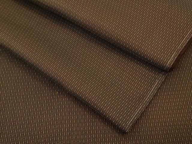 平和屋本店●希少　本場黄八丈　風通くずし　紬　逸品　未使用　DZAB9410kh6