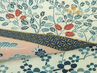 平和屋着物●極上　色留袖　駒刺繍　吉祥花鳥文　宍色地　金彩　逸品　未使用　DZAB9431kh6