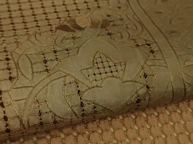平和屋着物●極上 中国三大刺繍 スワトウ刺繍 汕頭・相良刺繍 総刺繍 本場大島紬 訪問着 暈し染め 夢織工房謹製 証紙付き 逸品 DZAB9435kh6