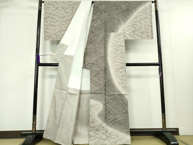 平和屋着物●極上 創業140年 小糸染芸の四代目 小糸敏夫 結城紬 訪問着 松坂屋染織名作展　証紙・たとう紙付き　逸品　未使用　DZAB9437kh6