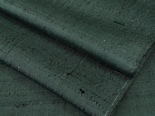平和屋本店▽希少　ざざんざ織　単衣　藍色地　逸品　未使用　DZAB9440kh6