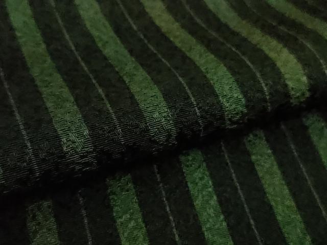 平和屋着物●極上　染色作家　斉藤三才　小紋　縞　逸品　DZAB9442kh6