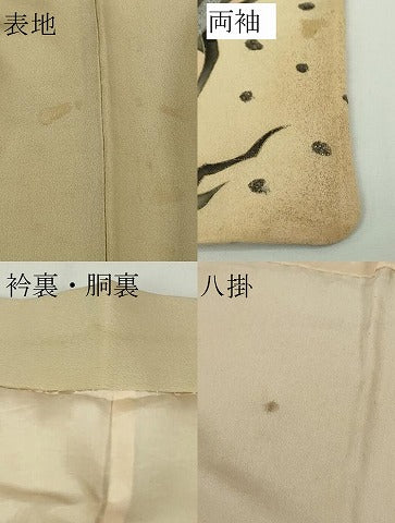 平和屋本店●極上　アンティーク　大正ロマン　訪問着　手描き　海中　魚　珊瑚　金彩　逸品　DZAB9443kh6