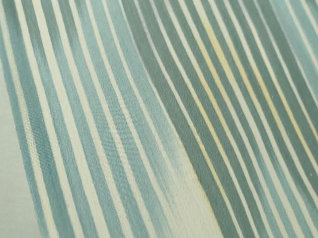 平和屋着物＊極上　夏物　明石ちぢみ　矢羽間道　証紙付き　逸品　DZAB9447kh6