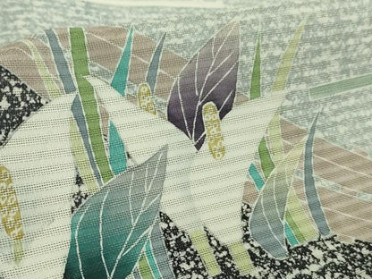 平和屋着物＊極上　夏物　訪問着　絽　水芭蕉　たたき染め　逸品　DZAB9449kh6