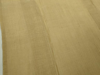 平和屋着物＊極上　夏物　男性　本場小千谷ちぢみ　麻　色無地　蒸栗色　逸品　未使用　DZAB9451kh6