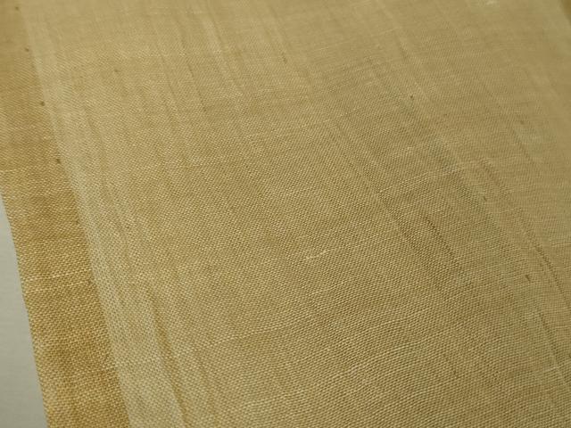 平和屋着物＊極上　夏物　男性　本場小千谷ちぢみ　麻　色無地　蒸栗色　逸品　未使用　DZAB9451kh6