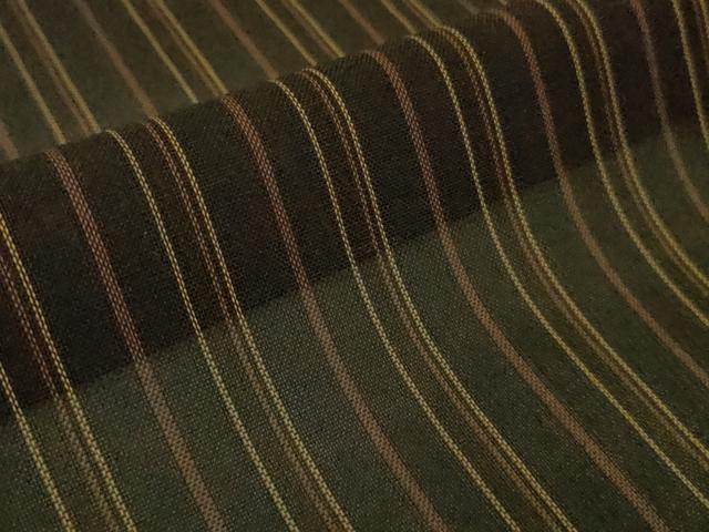 平和屋本店＊希少　夏物　青山みとも　本場黄八丈　夏黄八　黒八丈　紗紬　縞　逸品　DZAB9452kh6