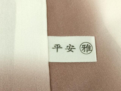 平和屋着物●極上　結城紬　高機　色無地　薄い白茶色　証紙付き　逸品　未使用　DZAB9455kh6