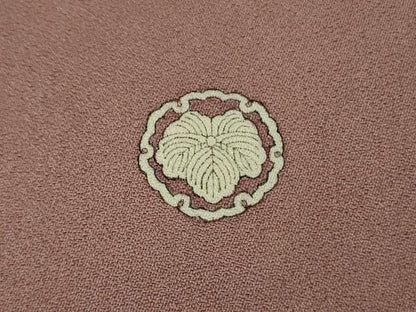 平和屋本店●極上　人間国宝 森口華弘 蒔糊友禅 蒔糊散らし 色留袖 刺繍 笹梅菊 鴇浅葱色地 金糸　今井調製　共箱付き　逸品　DZAB9457kh6