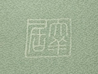 平和屋本店●極上　染刺工芸　大羊居　東京友禅　訪問着　刺繍　草花文　山葵色地　金糸　高島屋扱い　逸品　DZAB9458kh6
